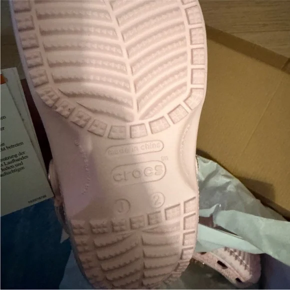 Love Shack Fancy x CROCS kids pink floral size 2, NwT - Picture 6 of 7